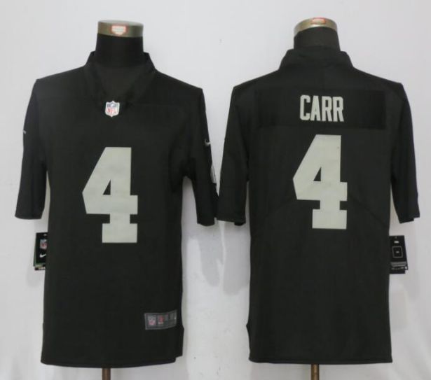 2017 NFL NEW Nike Oakland Raiders #4 Carr Black 2017 Vapor Untouchable Limited Player->->NFL Jersey